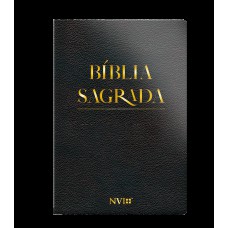 Bíblia NVI Slim semi luxo PU - Preta