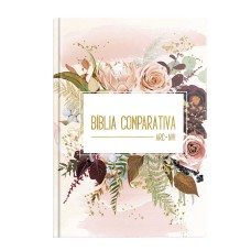 Bíblia comparativa extra grande RC - NVI- Flor de Henna
