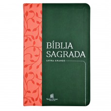 Bíblia Sagrada NVI, Couro Soft, Rosa e Verde, Letra Grande, Leitura Perfeita
