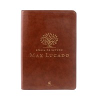 Bíblia de estudo Max Lucado - capa marrom