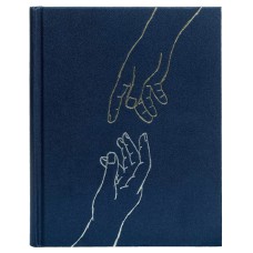 Bíblia NVI com espaço para anotações, Tecido azul sobre capa dura, Leitura Perfeita, Mãos que oram