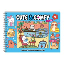 Cute & Comfy Super Extra - Livro de Colorir Adulto - Capa Dura Holográfica