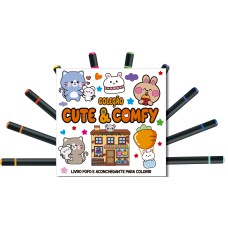 Cute & Comfy Coloring Book for Adults - Fofo e Aconchegante - Livro de Colorir Adulto