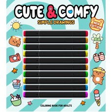 Cute & Comfy New Edition - Simple Drawings - Livro de Colorir Adulto