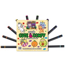 Cute & Comfy Coloring Book for Adults - Fofo e Aconchegante - Livro de Colorir Adulto