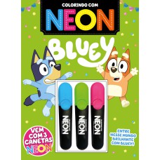 Bluey Colorindo com Neon