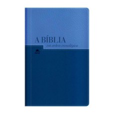 Bíblia em ordem cronológica - NVI - Capa Luxo - Azul claro e escuro