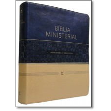 Biblia Ministerial Nvi - Capa Duotone Azul E Bege C/ Indice