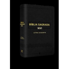 Bíblia nvi letra gigante - luxo preta
