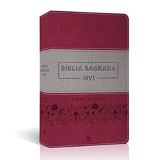 Bíblia NVI - Letra Gigante - Capa luxo - Rosa e cinza