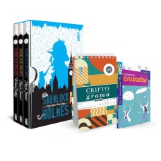 Kit Box Sherlock - A arte da dedução & Os casos perdidos + 2 livros Coquetel Passatempos