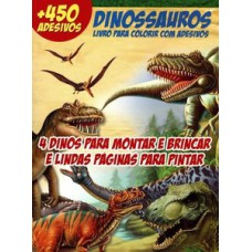 Dinossauros - Livro para colorir com adesivos