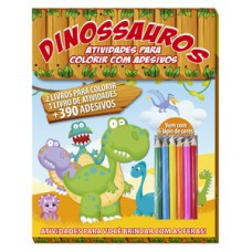 Dinossauros - Atividades para colorir com adesivos