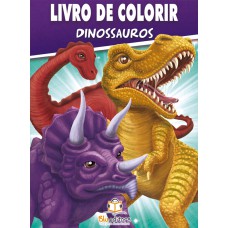 Livro de colorir com 80 páginas: Dinossauros