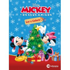 Gigante Ler e colorir Mickey Natal