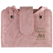 Bíblia com alça - bolso - rosa