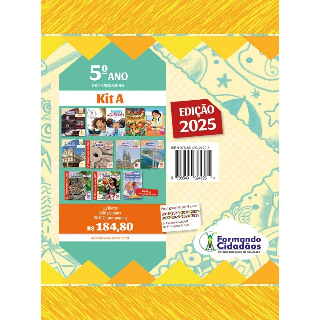 FORMANDO CIDADAOS 5.ANO KIT A 2025